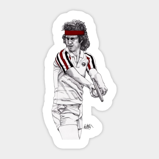 Tennis Mcenroe Sticker by paulnelsonesch